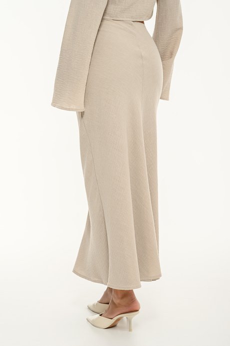 Midi rustic A-line skirt