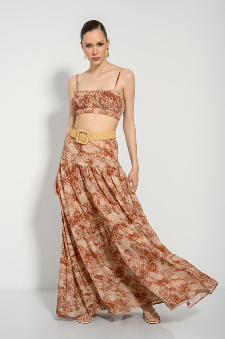Maxi κλος φούστα με print