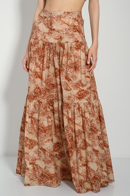Maxi κλος φούστα με print