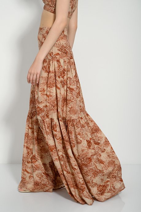 Maxi κλος φούστα με print