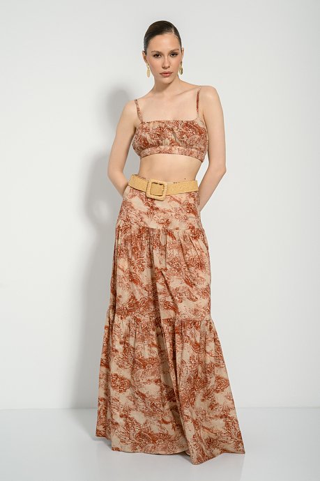 Maxi κλος φούστα με print