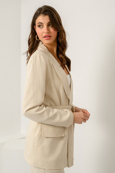 Linen jacket with matching belt