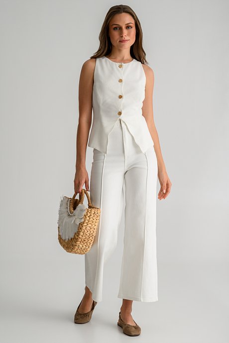 Linen fitted vest
