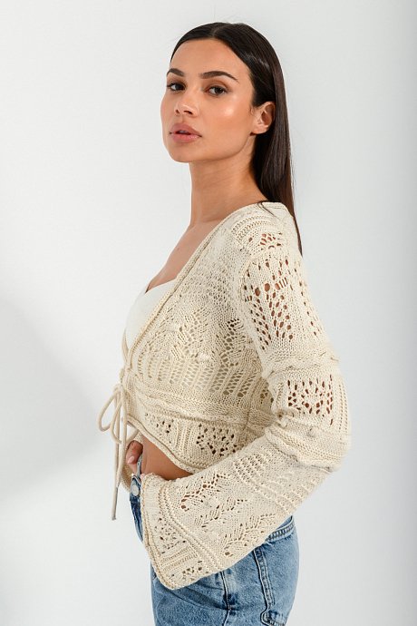 Crochet cropped cardigan