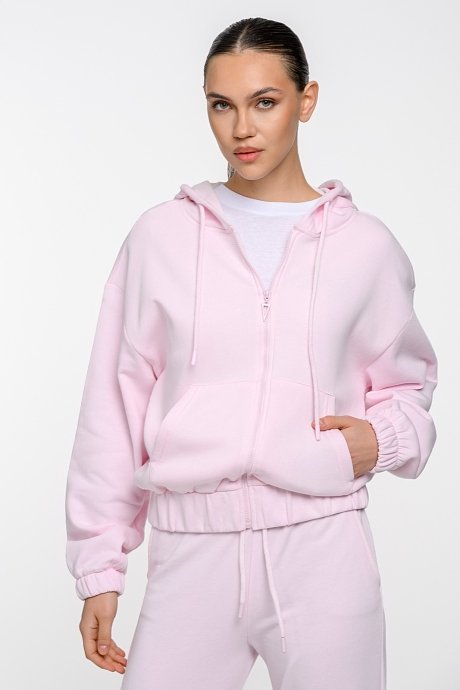Sweater jacket with hood