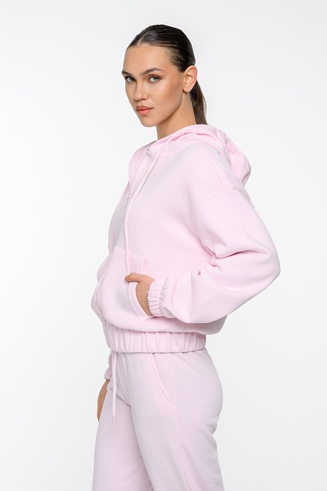 Sweater jacket with hood