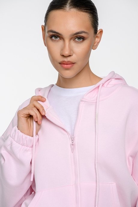 Sweater jacket with hood