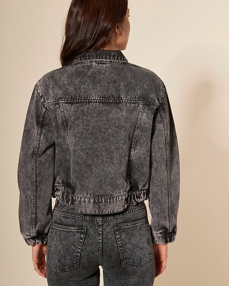Jean crop jacket