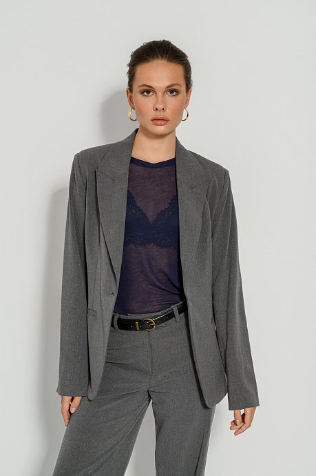 Blazer with shoulder pads