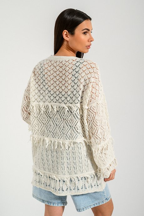 Crochet knit cardigan