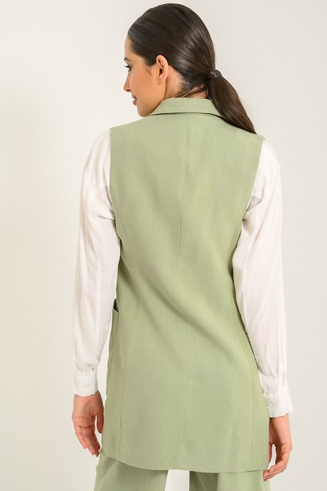 Linen jacket with pockets
