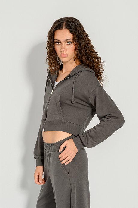 Κροπ φούτερ ζακέτα
