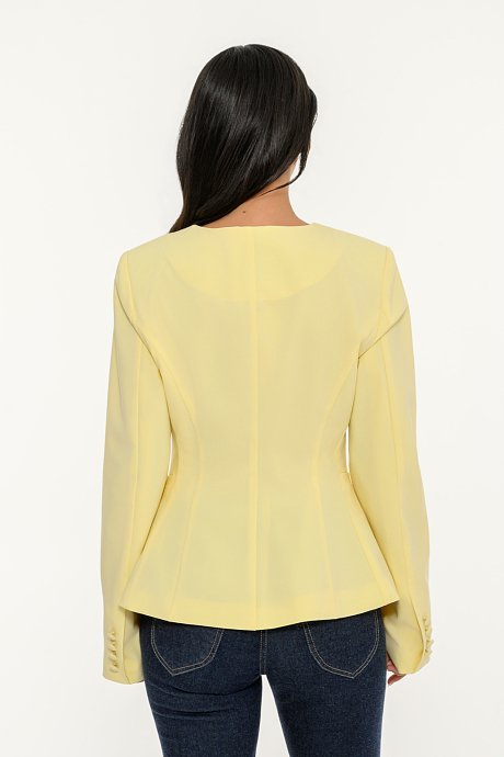 Fitted blazer with shoulder pads