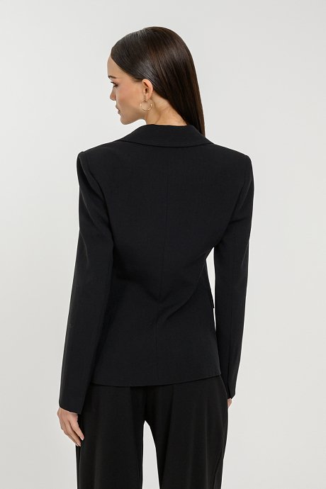 Fitted blazer with shoulder pads