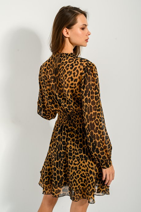 Μίνι φόρεμα με leopard print