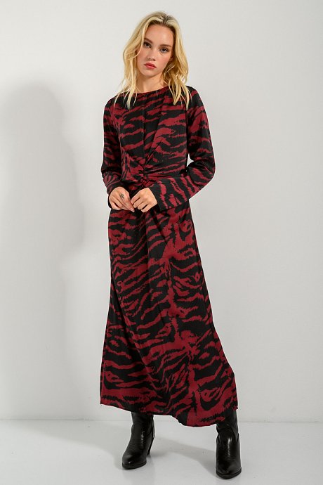 Midi φόρεμα με zebra print