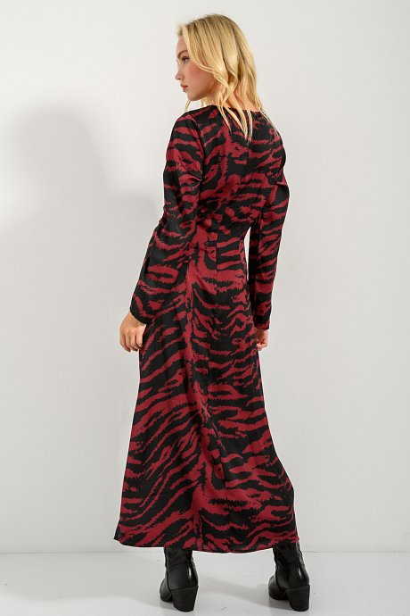 Midi φόρεμα με zebra print