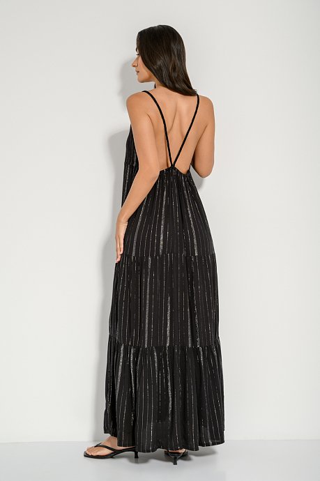 Maxi φόρεμα με lurex λεπτομέρεια