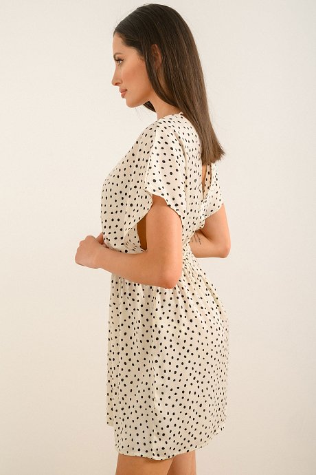 Mini dot dress with open back