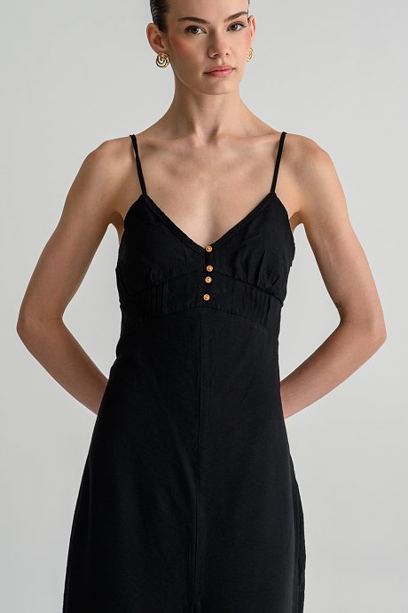 Midi dress with front slit