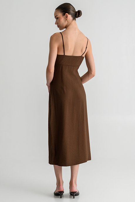 Midi dress with front slit