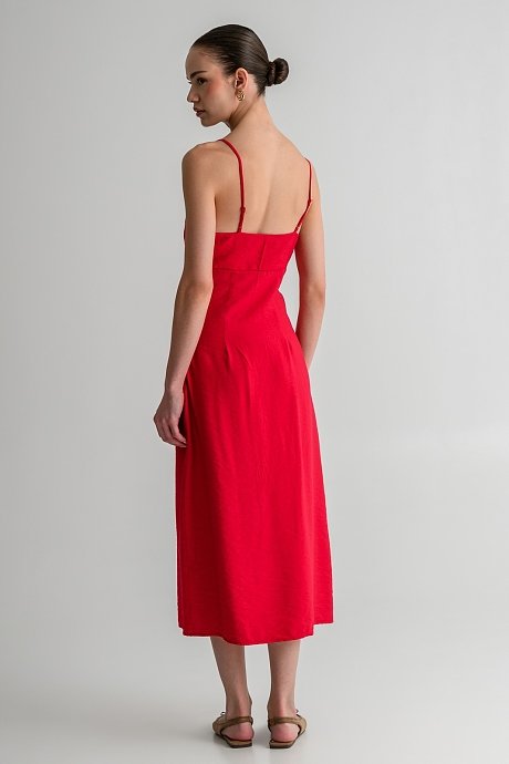 Midi dress with front slit