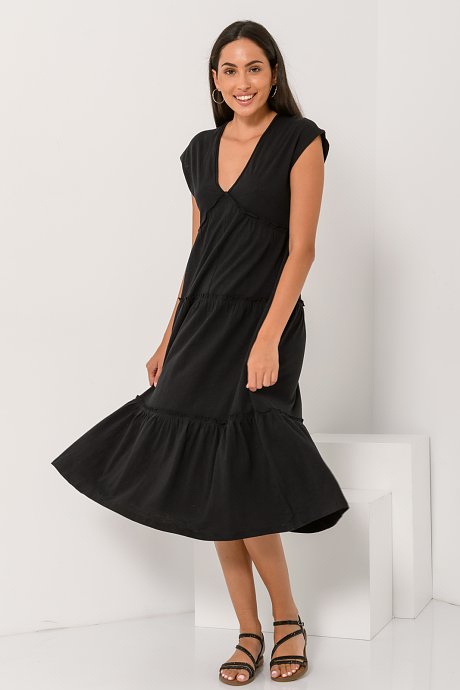 Mid-maxi φόρεμα σε άλφα γραμμή