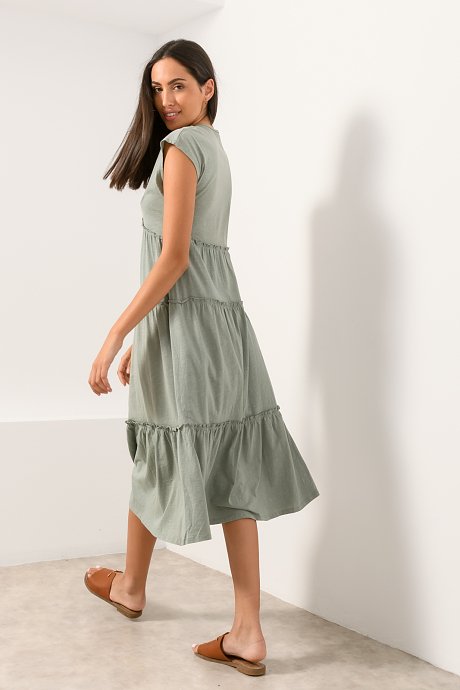 Mid-maxi φόρεμα σε άλφα γραμμή