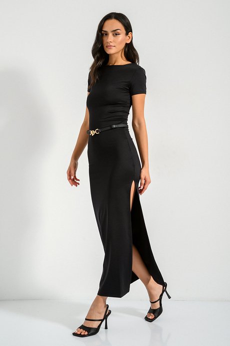 Maxi lycra dress with cut out detail