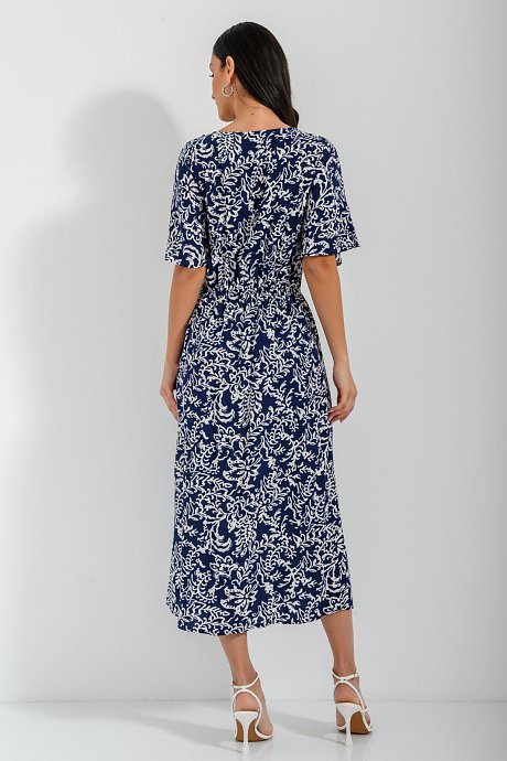 Midi floral dress with cut out detail
