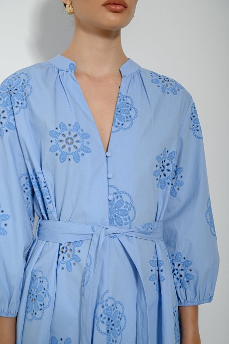 Μίνι broderie φόρεμα με διάτρητα σχέδια