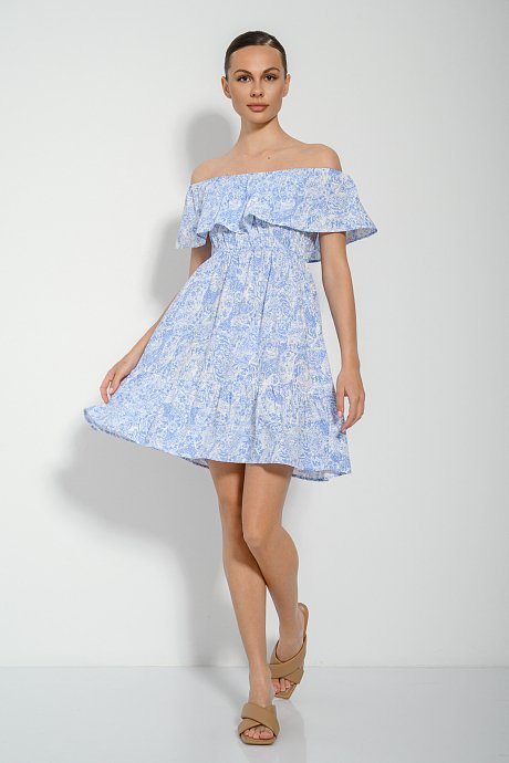 Μίνι off shoulder φόρεμα με λαχούρια