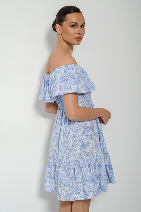 Μίνι off shoulder φόρεμα με λαχούρια