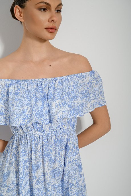 Μίνι off shoulder φόρεμα με λαχούρια