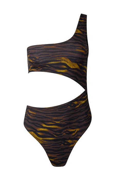 Ολόσωμο μαγιό cut out με animal print