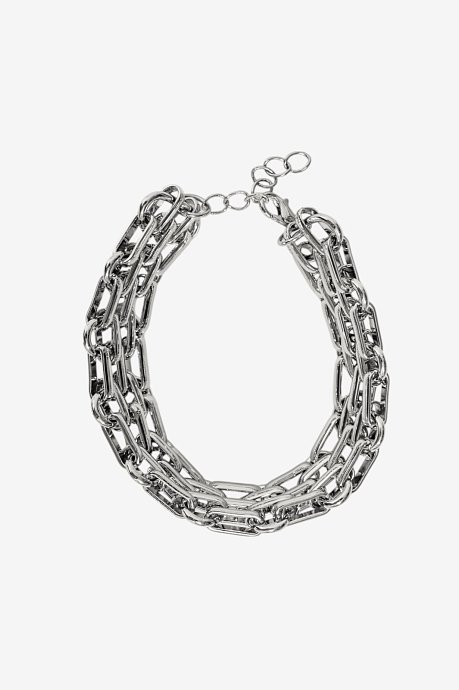 Chain bracelet with silver effect