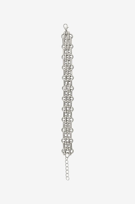 Chain bracelet with silver effect