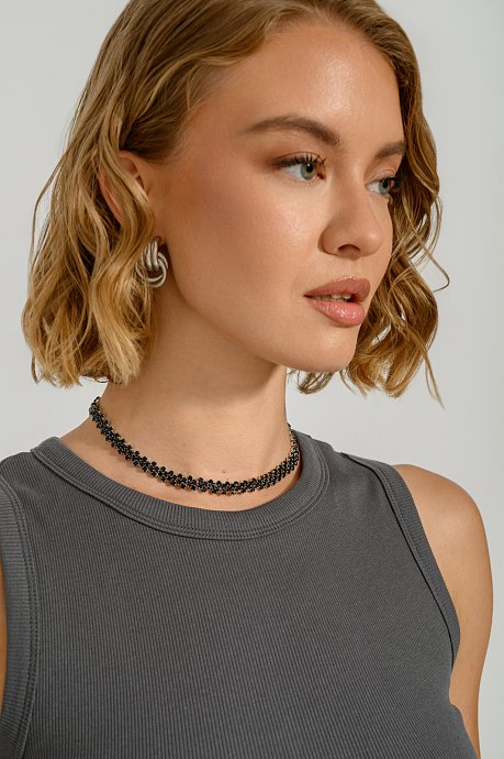 Necklace with strass