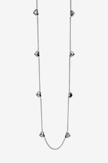 Chain necklace with heart charms