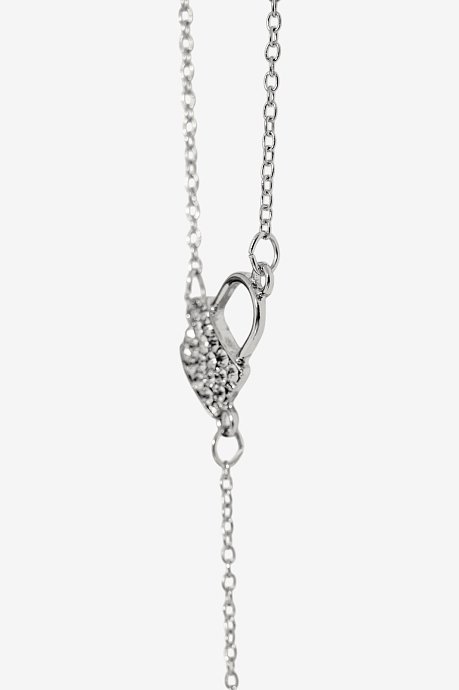 Chain necklace with locket and strass