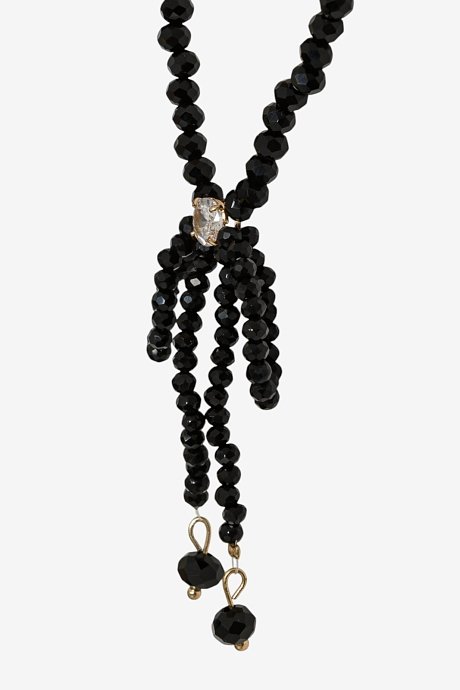 Bow necklace with strass