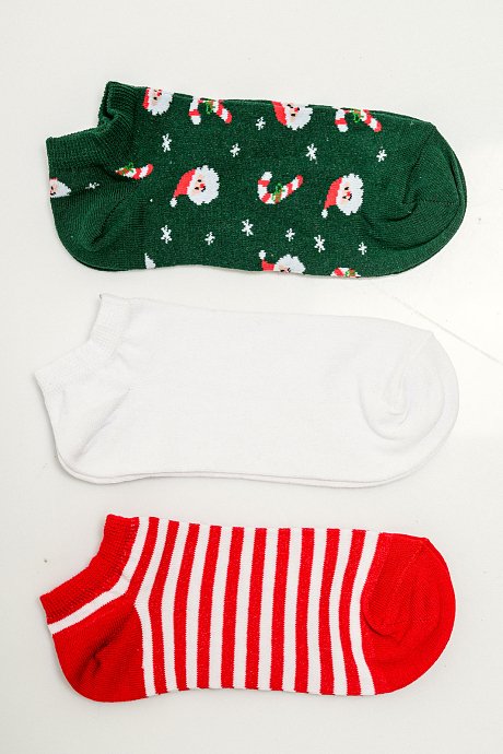 Σετ με 3 ζεύγη χριστουγεννιάτικες κάλτσες
