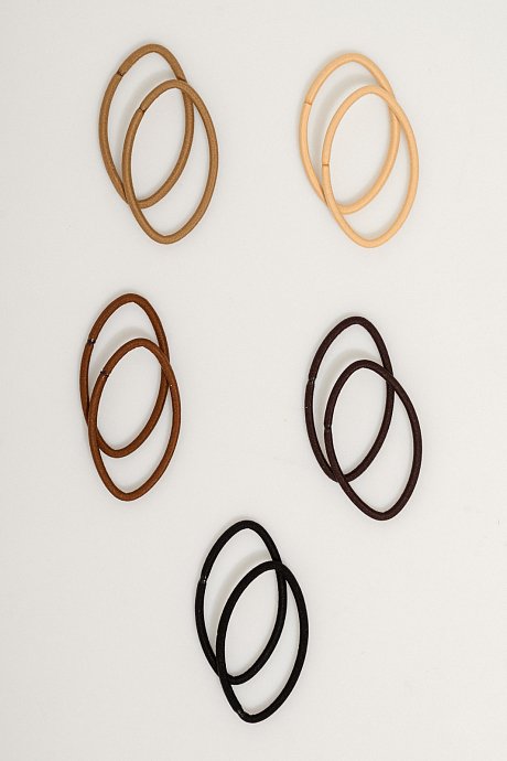 Set of 5 pairs of hair elastics