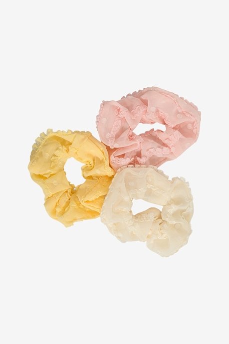 Σετ 3 scrunchies λαστιχάκια μαλλιών
