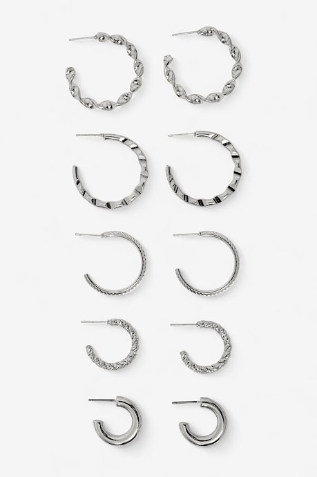 Multipack set of hoop earrings
