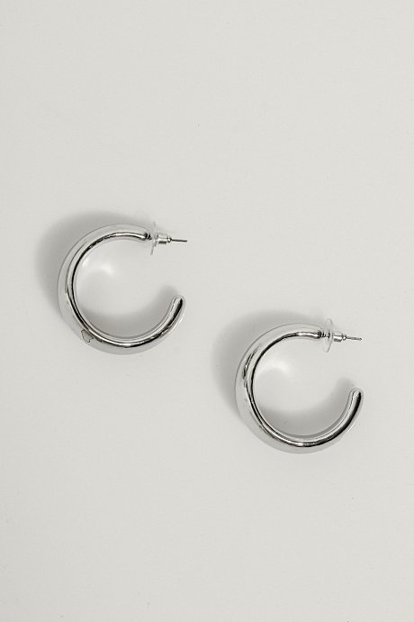 Hoops with silver effect
