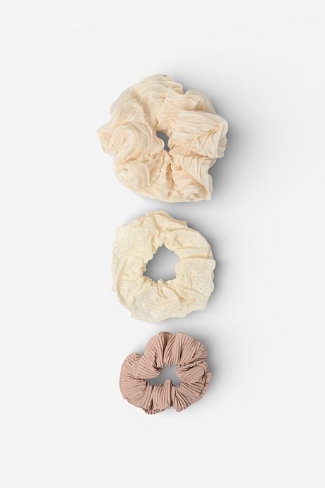 Σετ 3 scrunchies λαστιχάκια μαλλιών