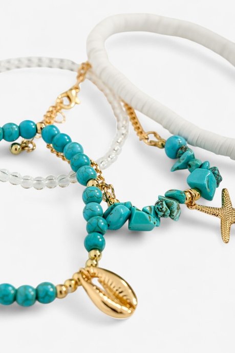 Σετ βραχιόλια με χάντρες και charms