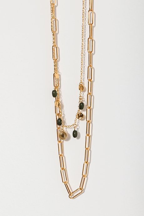 Necklace with double chains