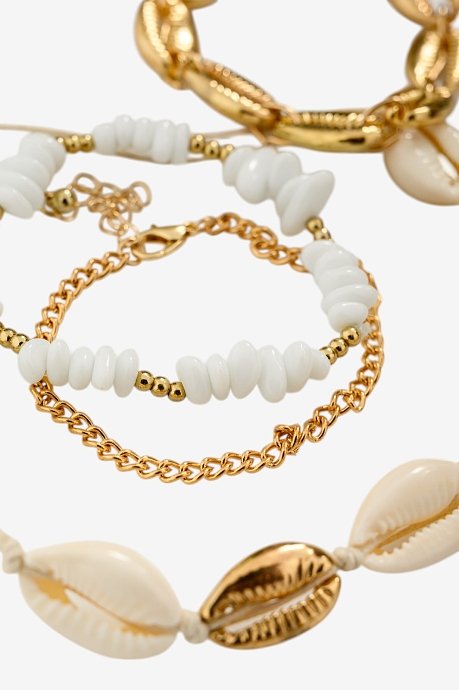 Σετ βραχιόλια με charms κοχύλια